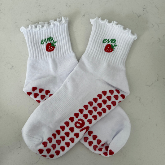 "Eve Strawberry Grip Socks"